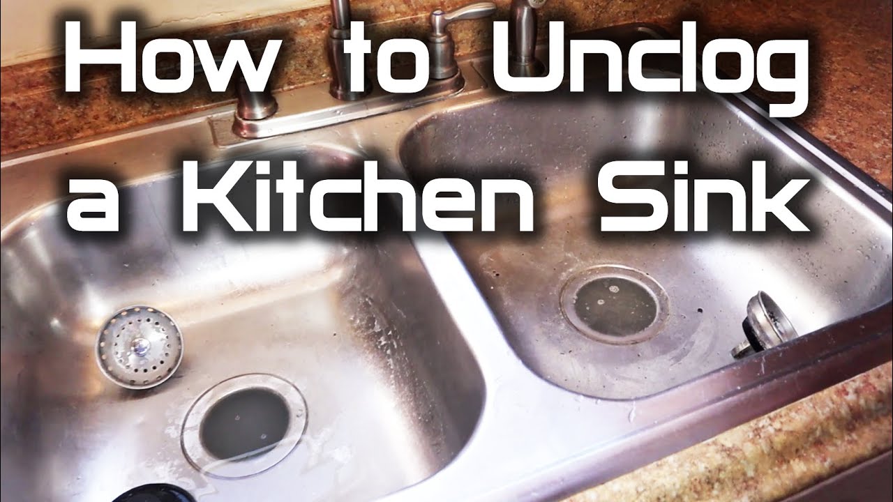 how to unblock a double kitchen sink